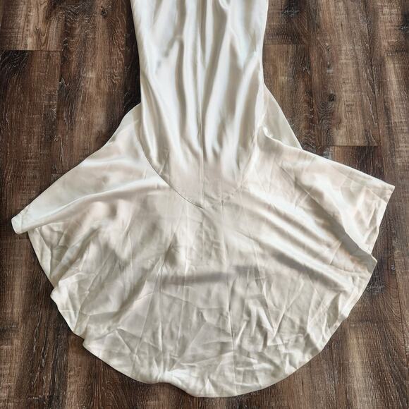 Retrofete Eve Dress in Ivory Size Medium Maxi Open Back Cowl Neckline NWT Bridal - Picture 10 of 15